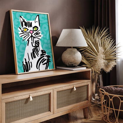 Cat Doodle Wall Art Prints