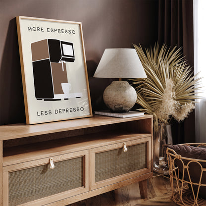 More Espresso Less Depresso Motivational Poster