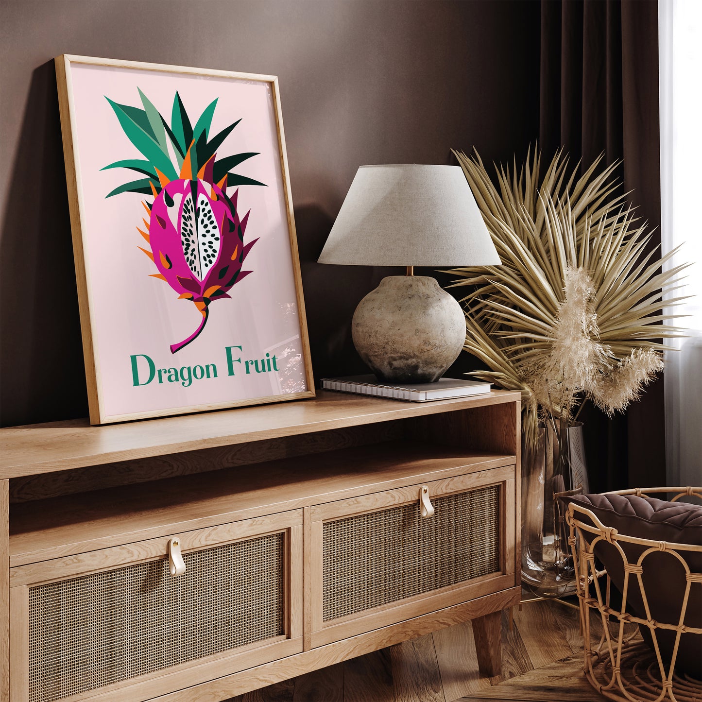 Dragon Fruit Pink Art Print