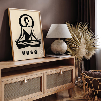 Yoga Minimalist Poster - Bauhaus Style Gym Studio Wall Decor