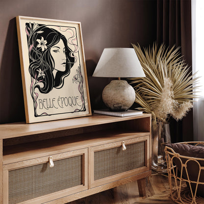 Art Nouveau Woman Portrait Vintage Art Poster