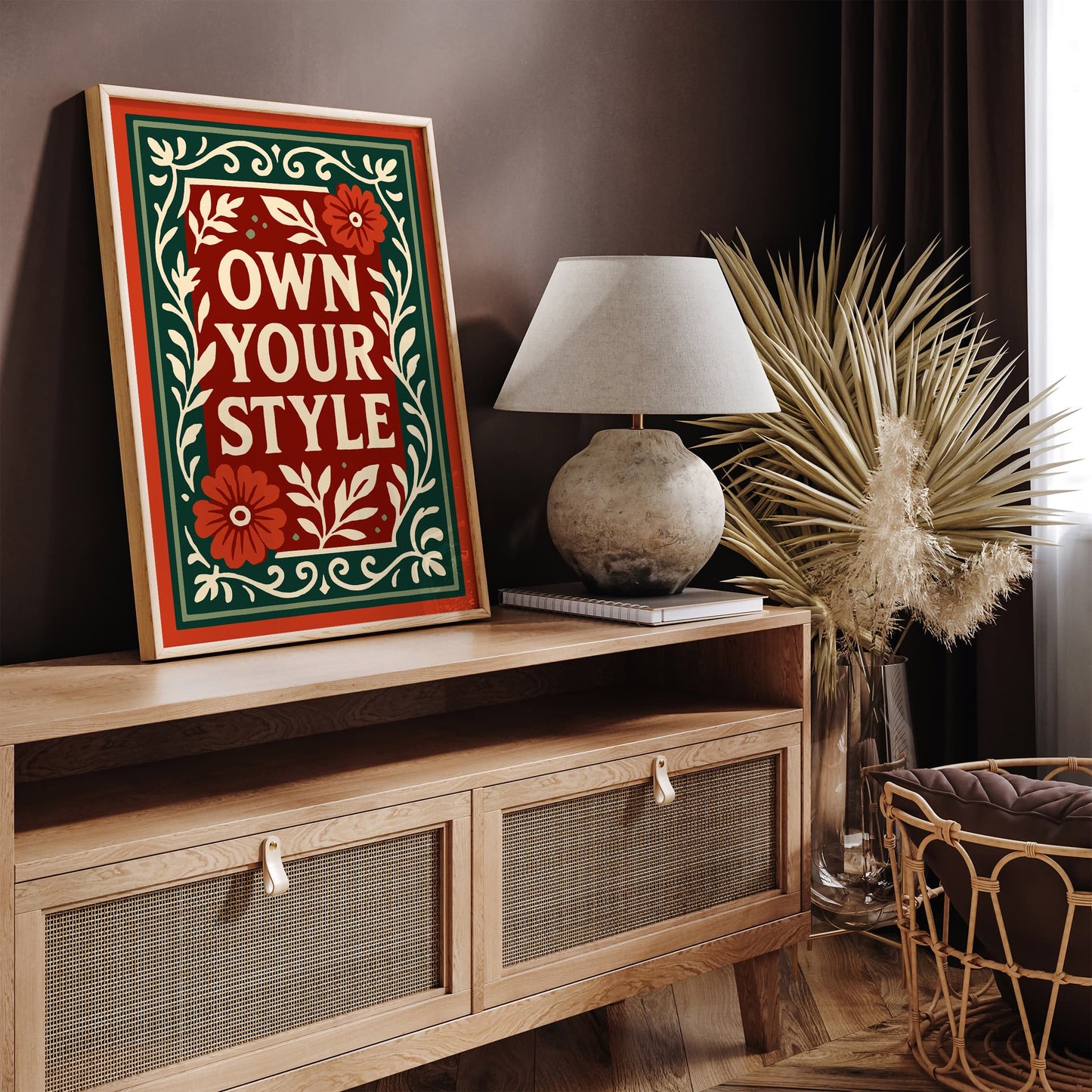 Own Your Style Quote Poster,  Fashion Room Decor