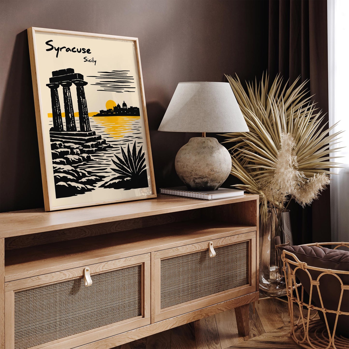 Syracuse Sicily Travel Poster
