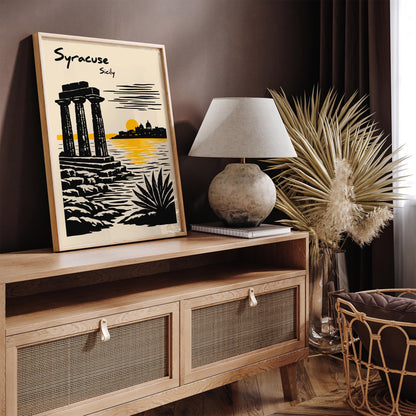 Syracuse Sicily Travel Poster