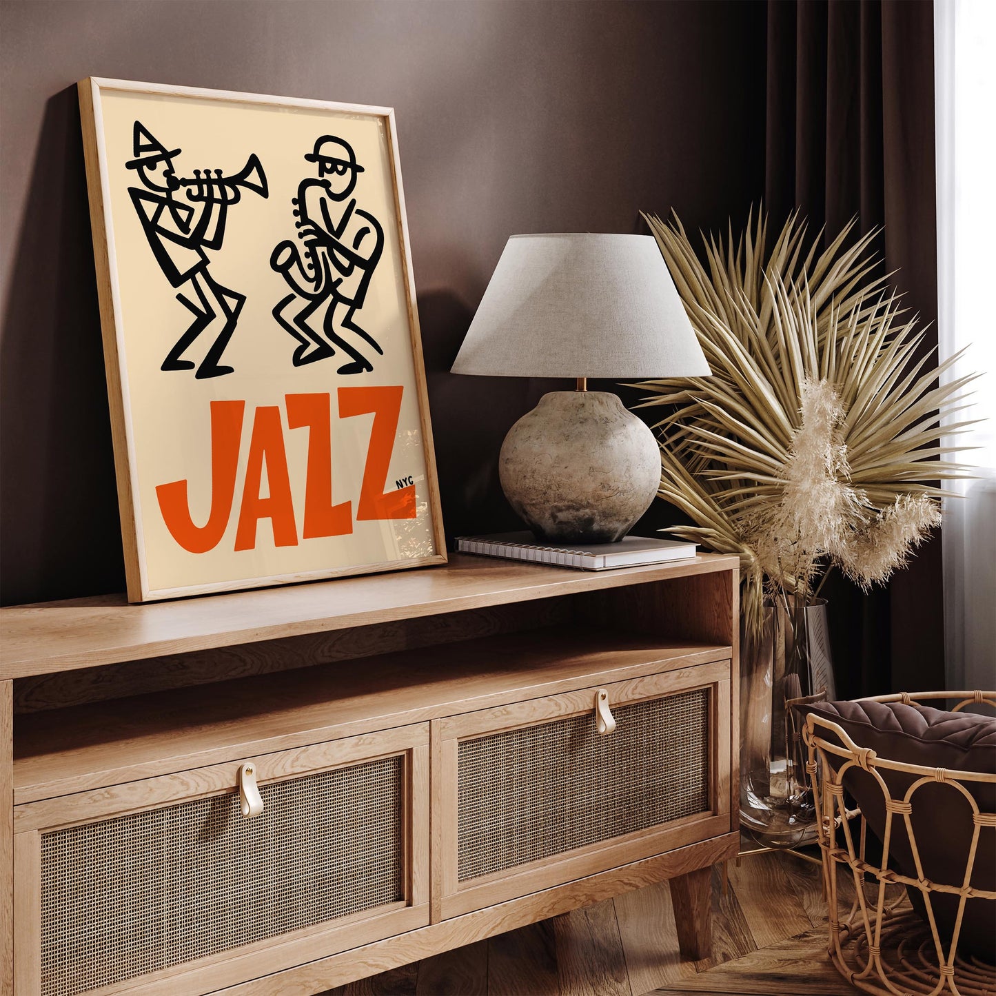 Retro NYC Jazz Music Poster