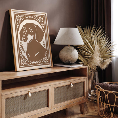 Dachshund Dog Elegant Portrait Poster