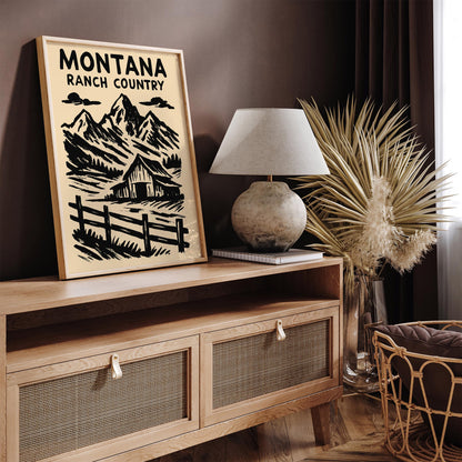 Montana Ranch City Poster