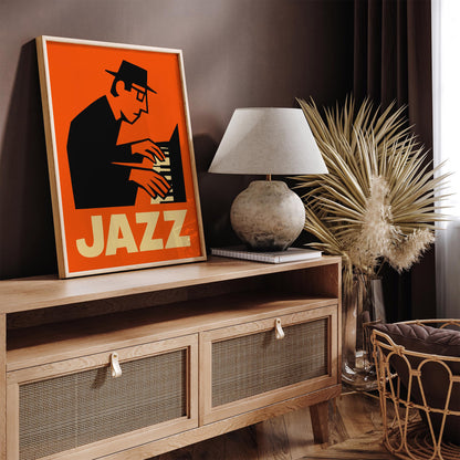 Retro Jazz Music Art Poster