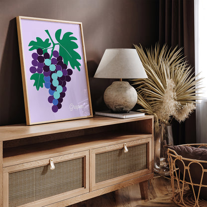 Grapes Fruit Kitchen Art Print