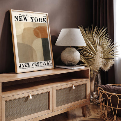 NYC Jazz Festival Abstract Music Poster