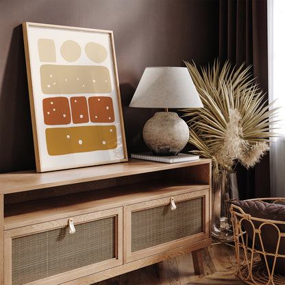 Boho Aesthetic Blocks Poster