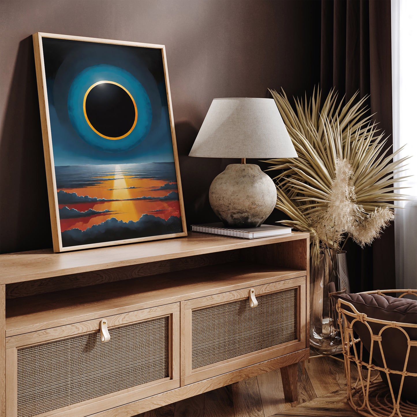 Total Eclipse Modern Art Print