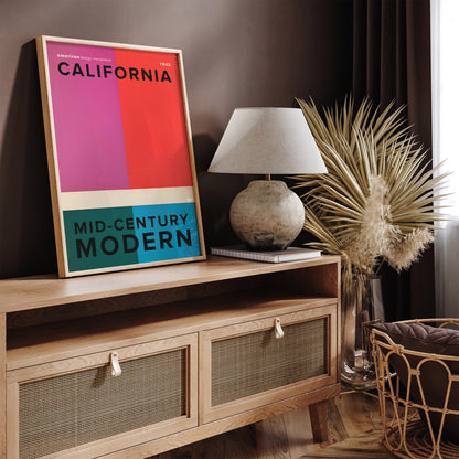 Mid Century Modern California Coloful Wall Art