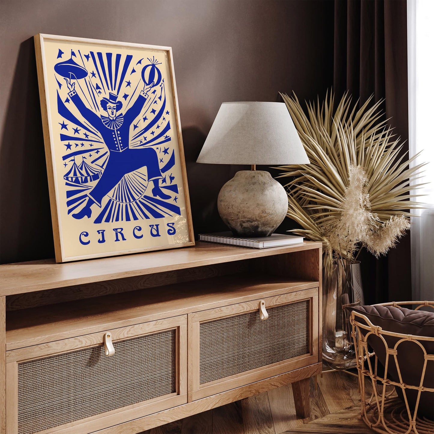 Indigo Blue Circus Vintage Festival Poster