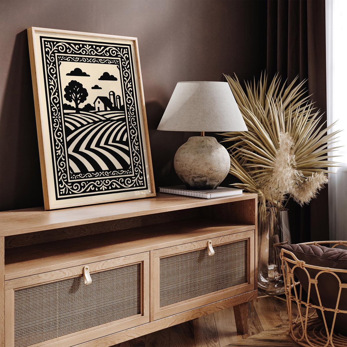 Iowa Landscape Geometric Poster