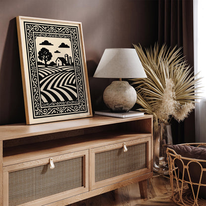 Iowa Landscape Geometric Poster