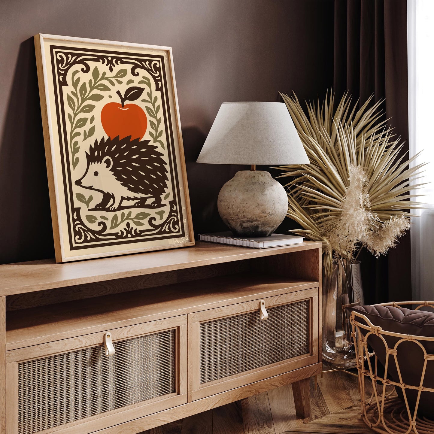 Cute Autumn Hedgehog Poster