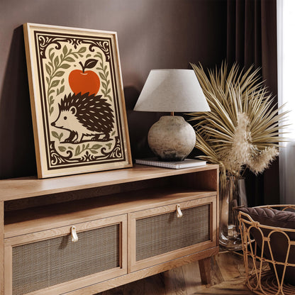 Cute Autumn Hedgehog Poster
