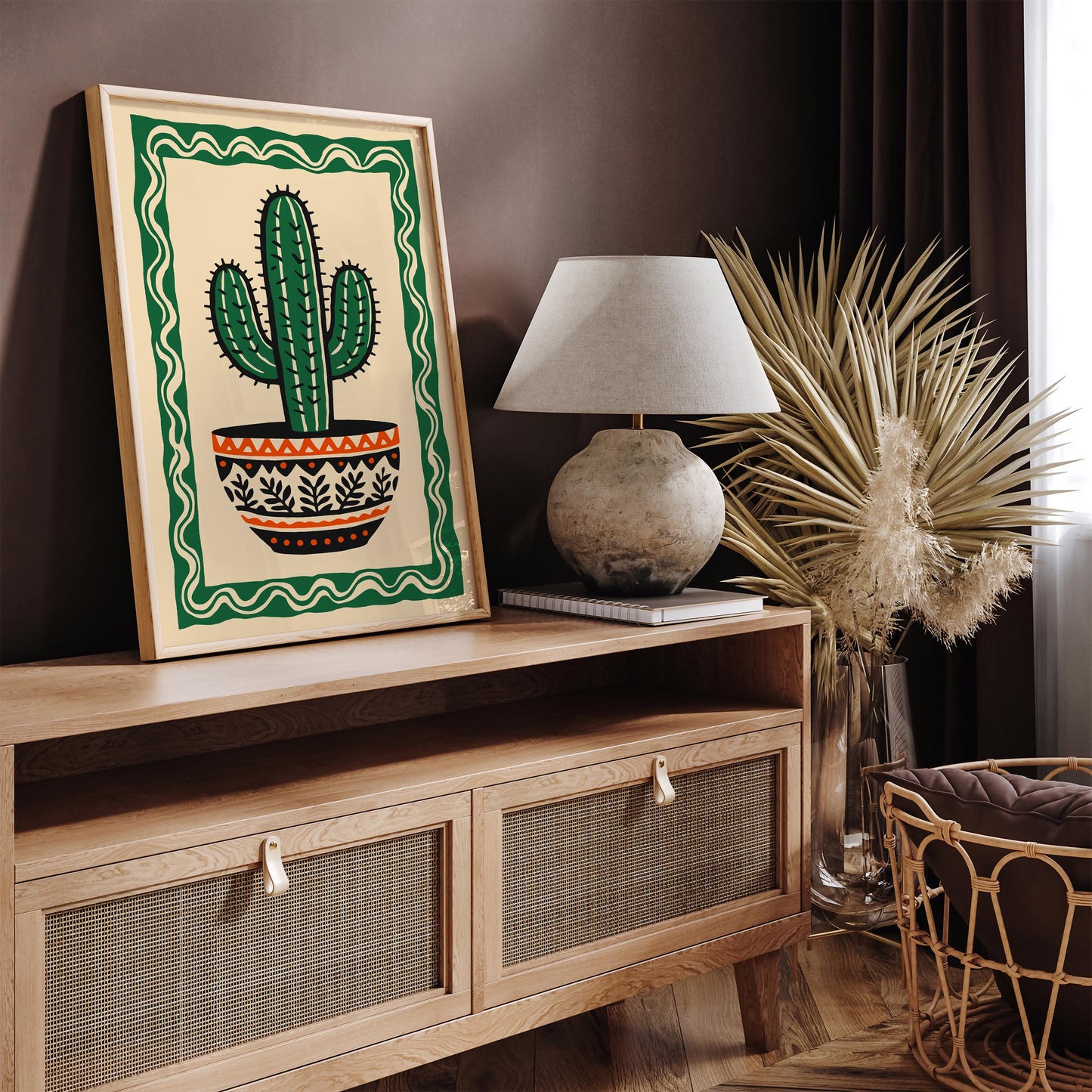 Cacti Mexican Style Plant Poster