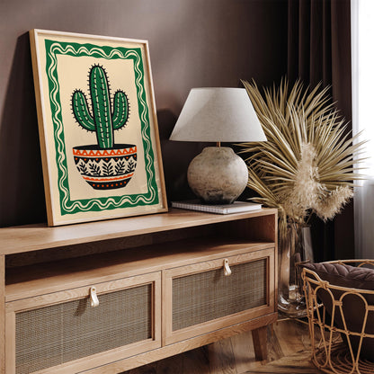 Cacti Mexican Style Plant Poster