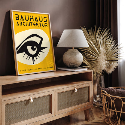 Yellow Bauhaus Eye Art Print 2024