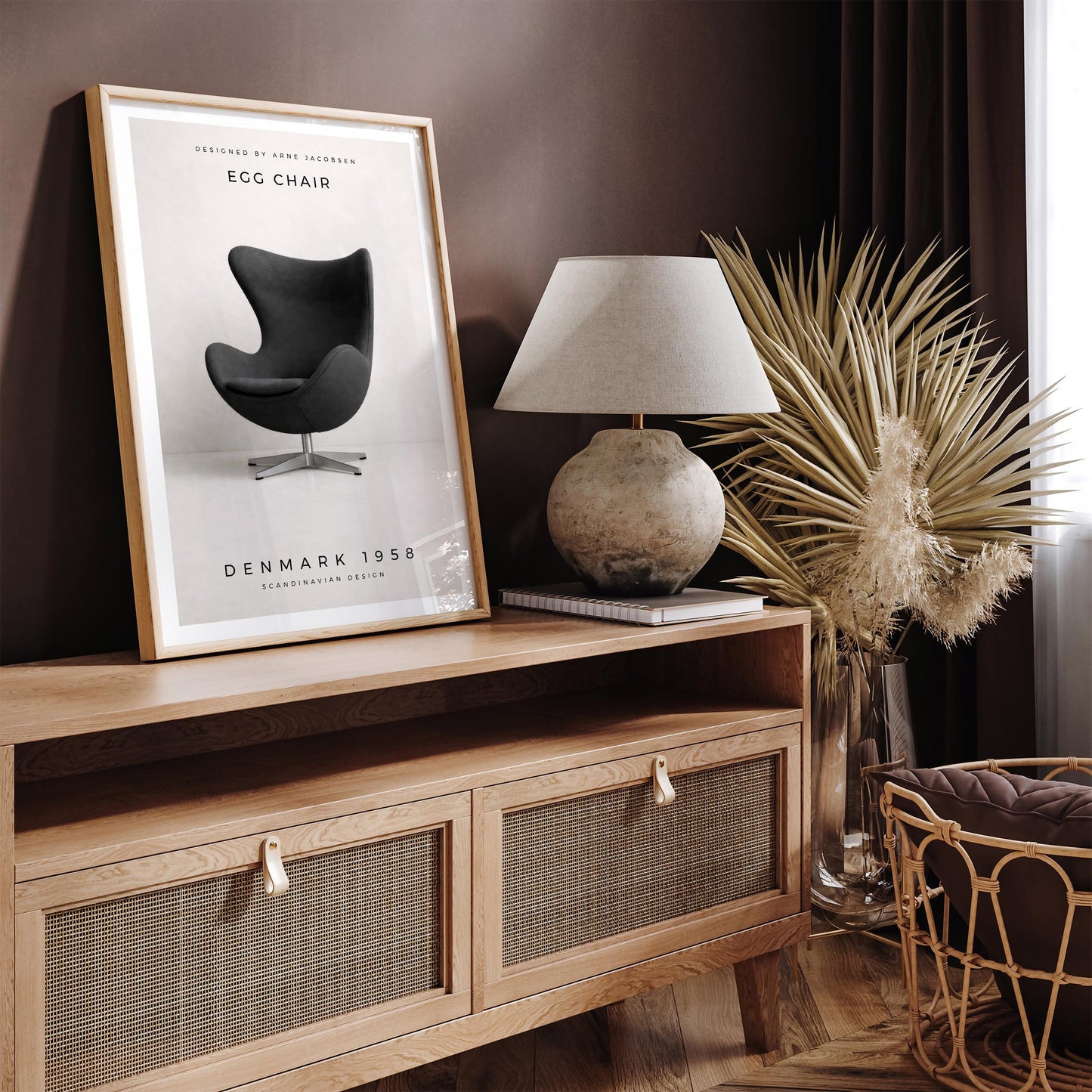 Egg Chair Scandinavinan Design Poster