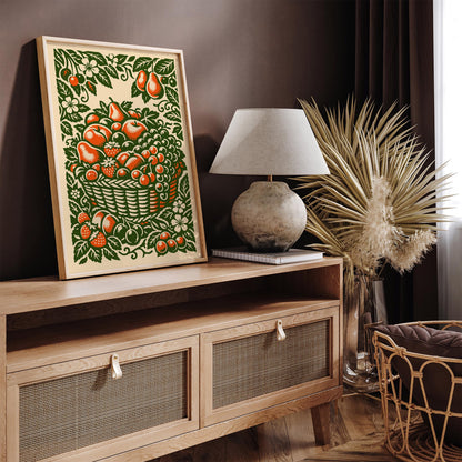 Vintage Bowl of Fruit Poster