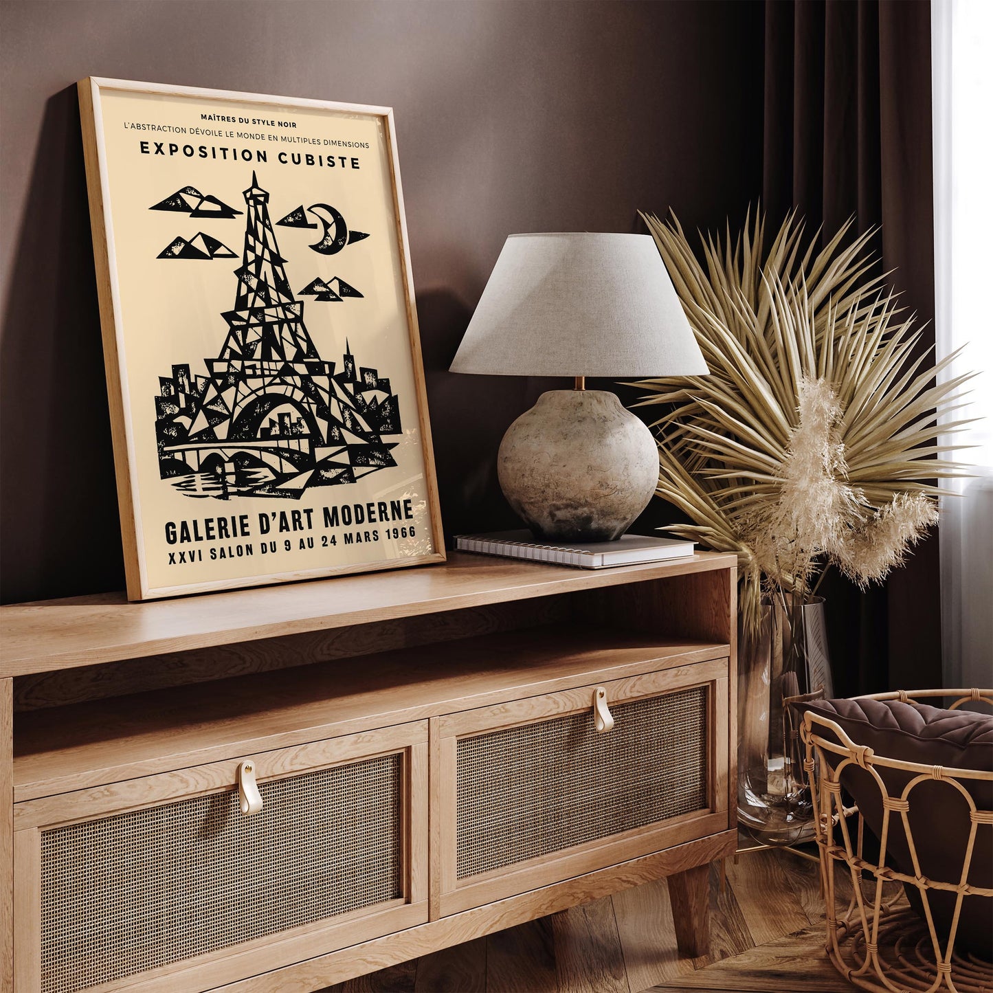 Paris Cubism Exhibition Poster – Vintage Art Wall Print