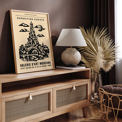 Paris Cubism Exhibition Poster – Vintage Art Wall Print