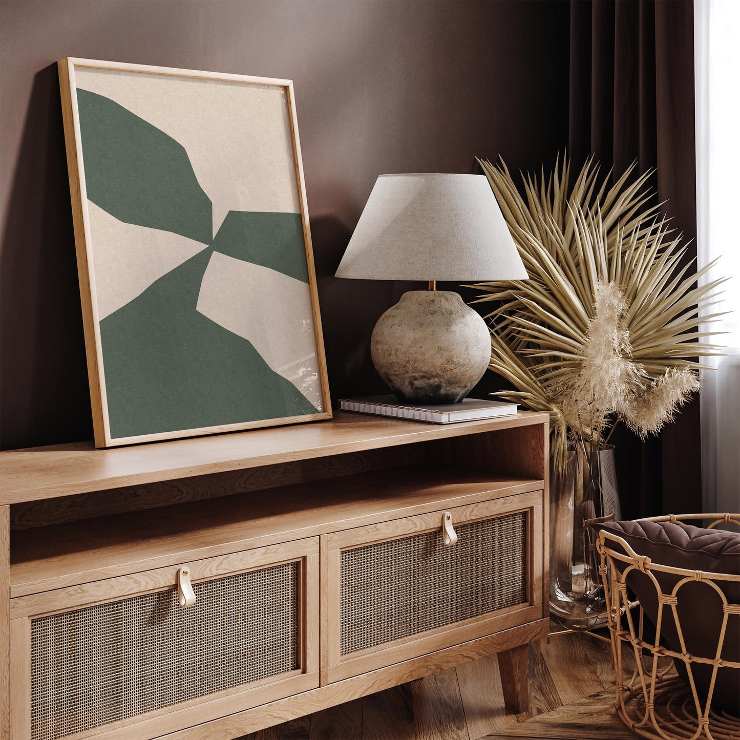 Green Abstract Shapes Poster