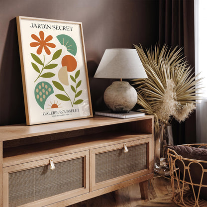 Jardin Secret Poster - French Botanical Wall Art Print
