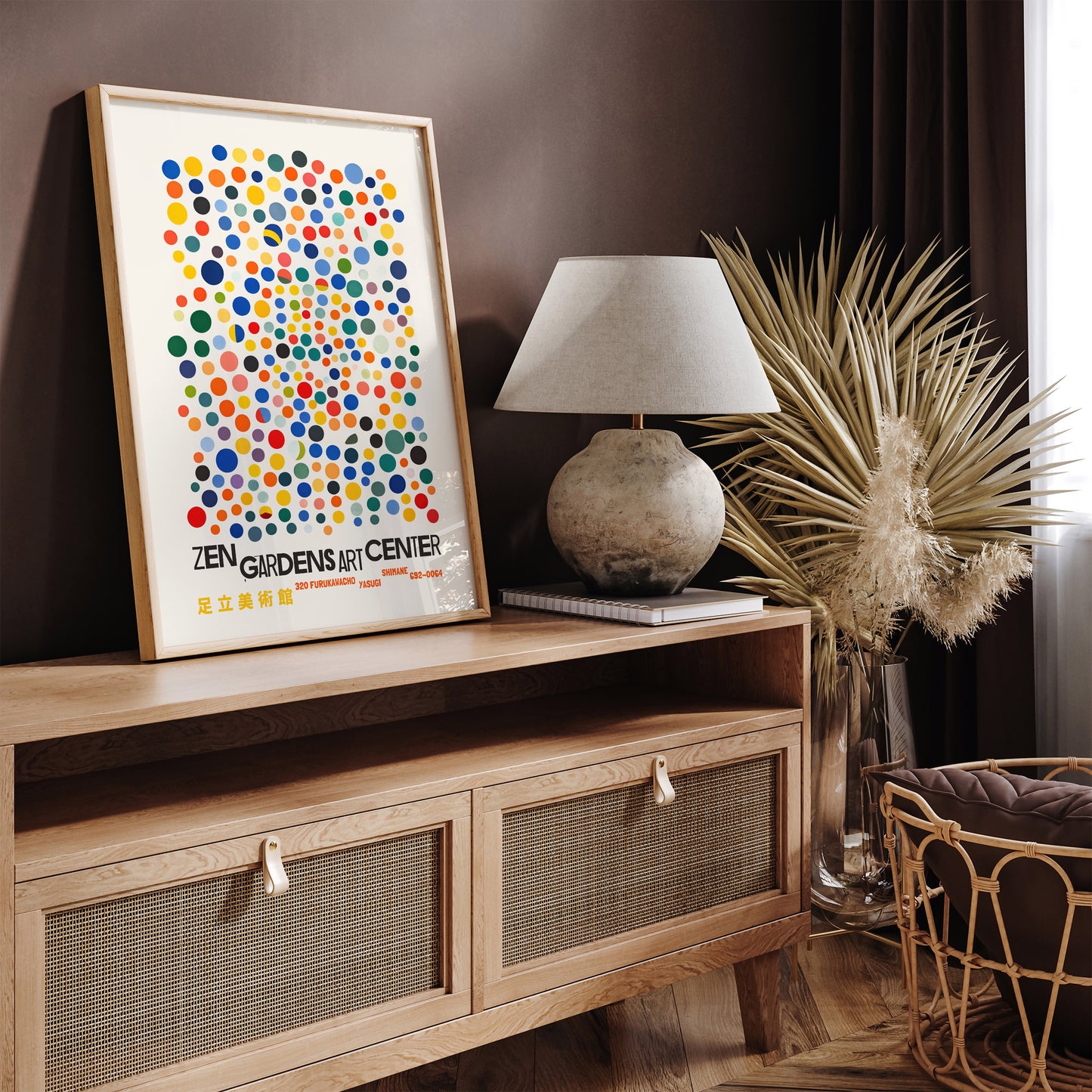 Zen Gardens Japanese Dots Poster