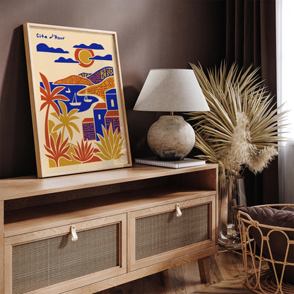 Côte d’Azur French Riviera Poster – Travel Wall Art Print
