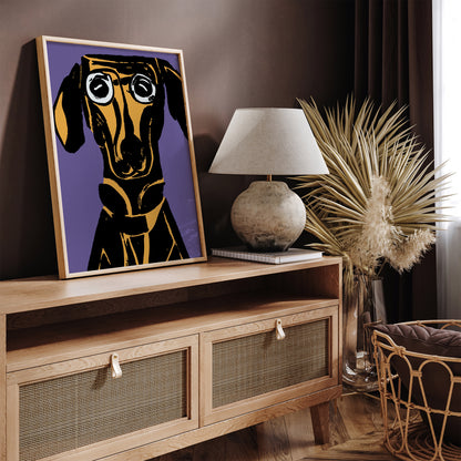 Cute Dachshund Wall Art Print