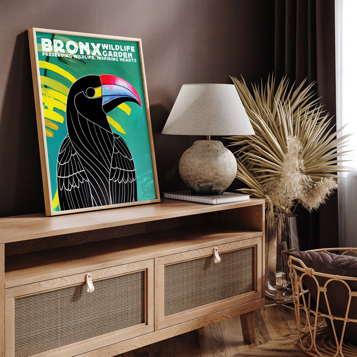 Bronx Wildlife Garden Retro Zoo Poster