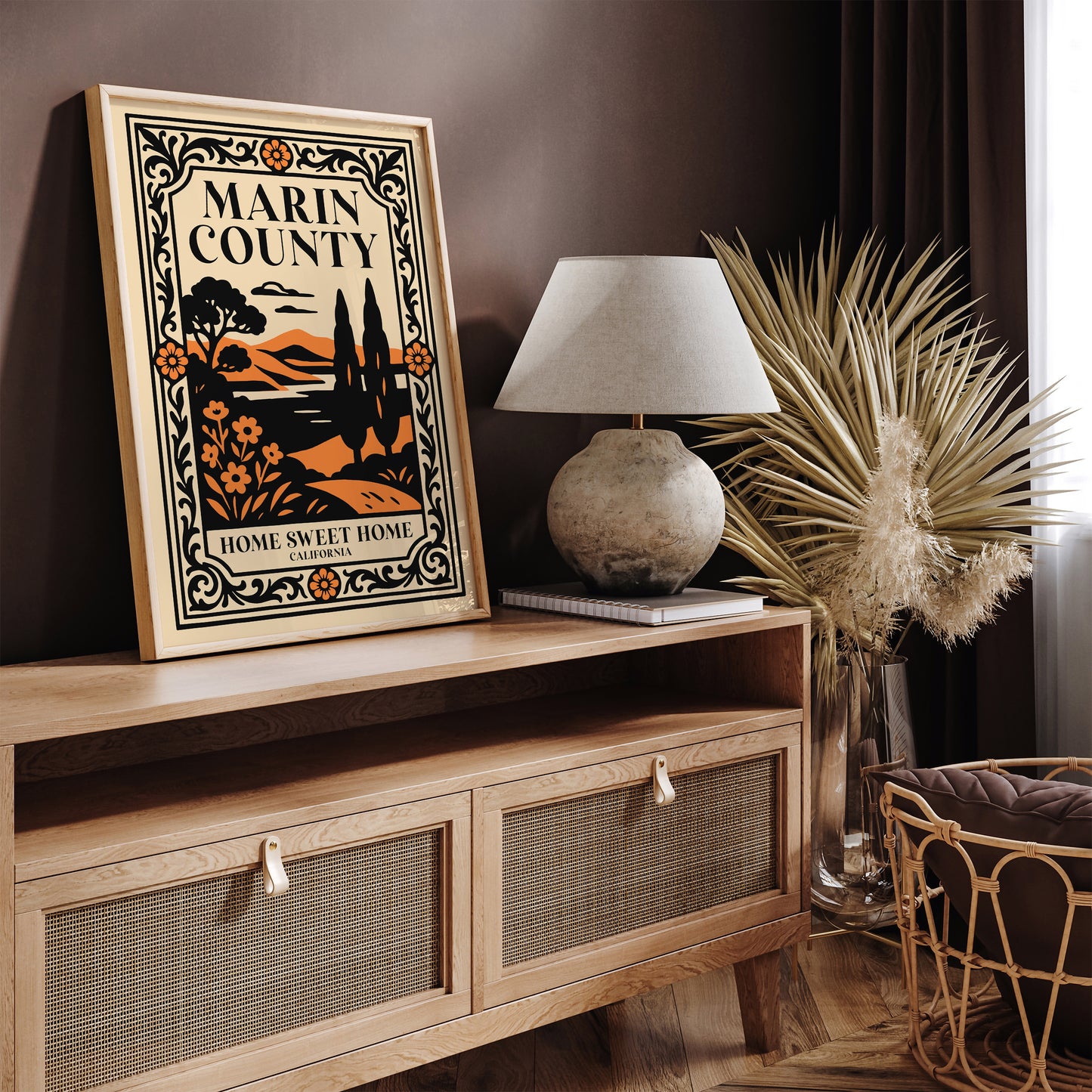 Marin County Home Sweet Home California Poster