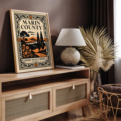 Marin County Home Sweet Home California Poster