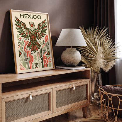 Mexico Eagle Art Poster