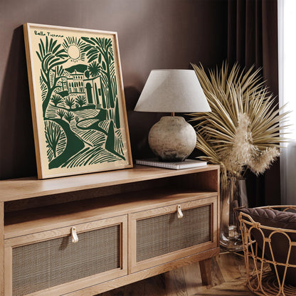 Bella Toscana Green Travel Landscape Poster