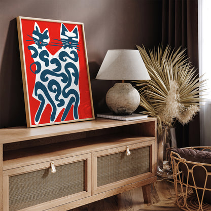 Artistic Cats Painting Giclee Wall Art {romt