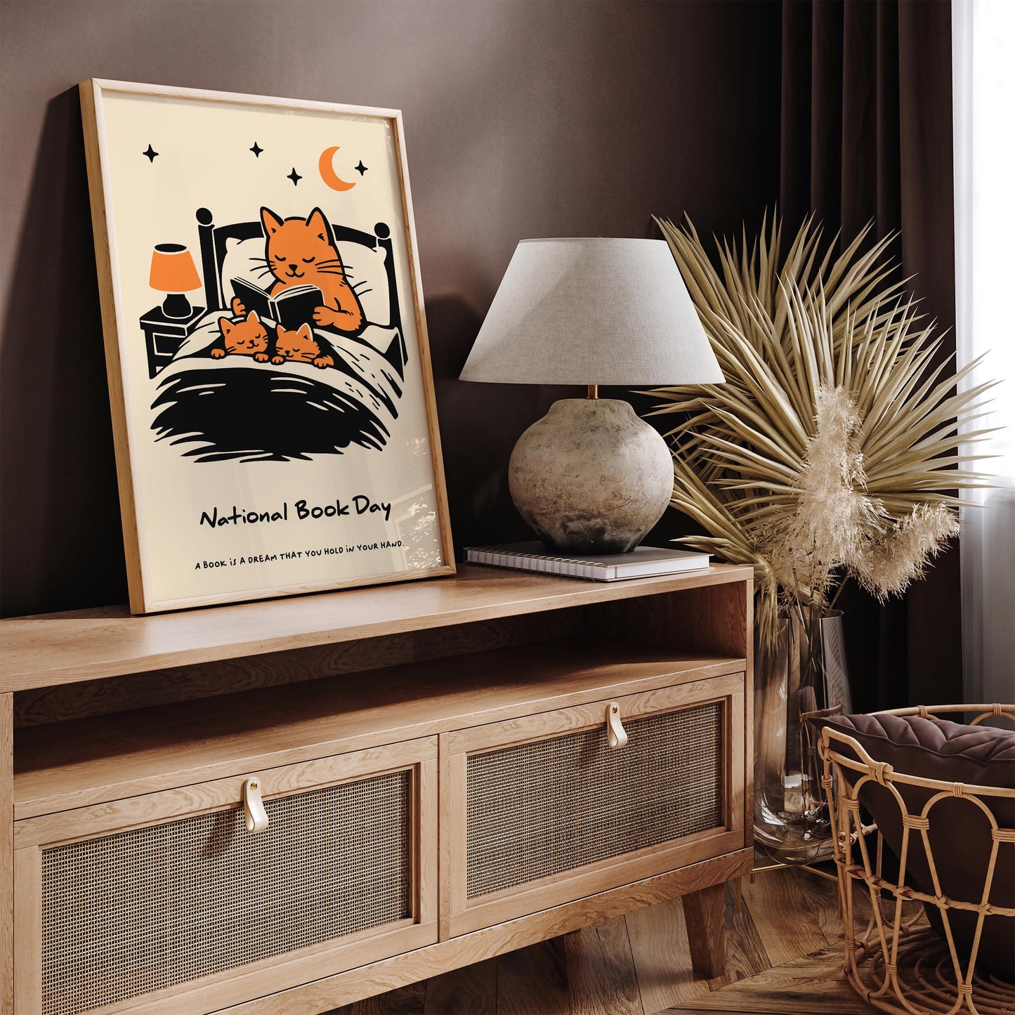 National Book Day Poster -  Book Lover Wall Art
