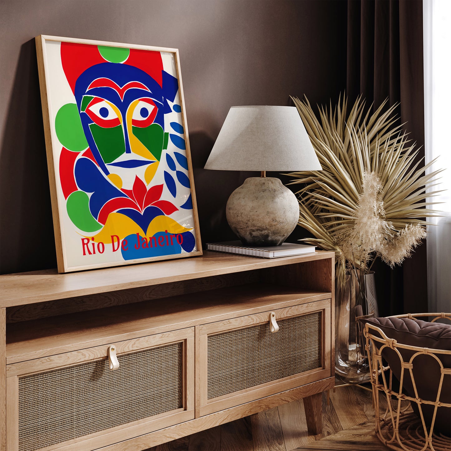 Rio De Janeiro Colorful Mask Wall Art