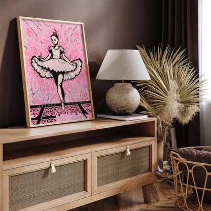 Jaloux French Ballerina Pink Poster