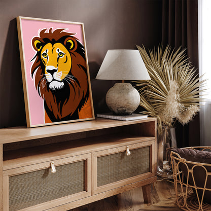 Kind Lion Cute Art Print