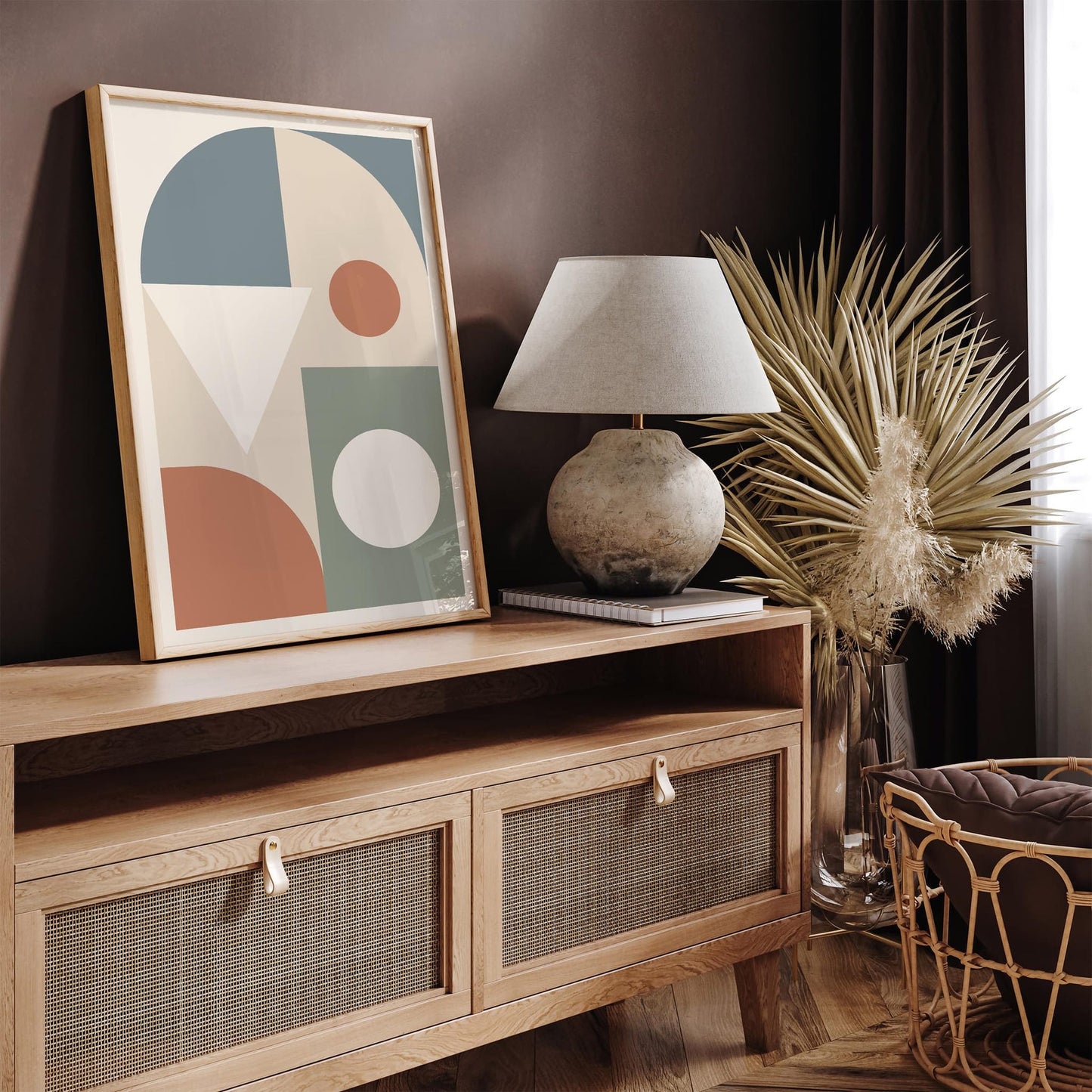 Soft Colors, Bold & Simple Shapes Print