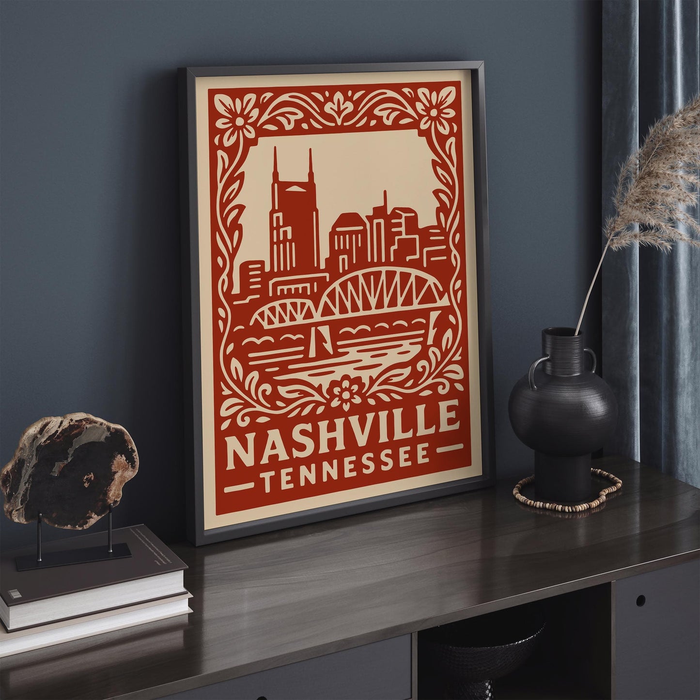 Nashville Tennessee Poster - Travel Cityscape Wall Art