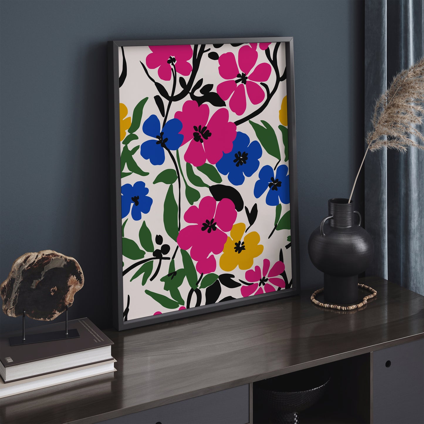 Colorful Flowers Art Print 2024