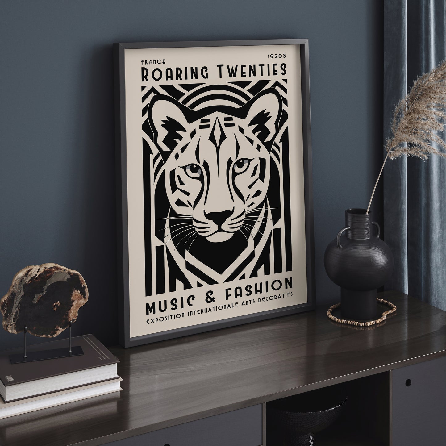 Art Deco Tiger Poster – 1920s Music & Fashion Wall Art