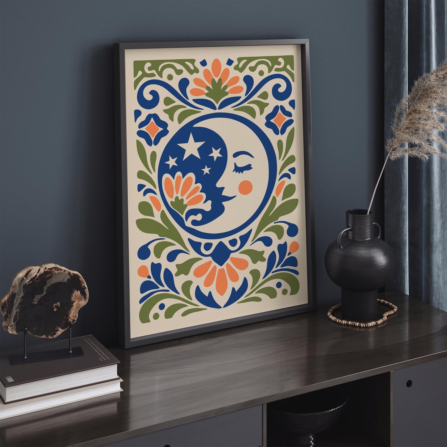 Cute Moon Poster - Kids Room Wall Art