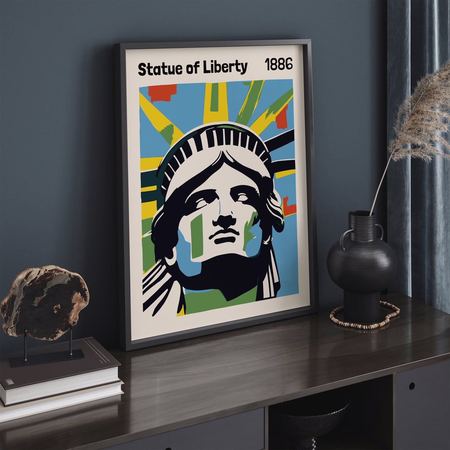 Statue of Liberty Poster Mid-Century Modern